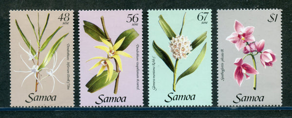 Samoa Scott 637-40 Orchids Mint NH Set