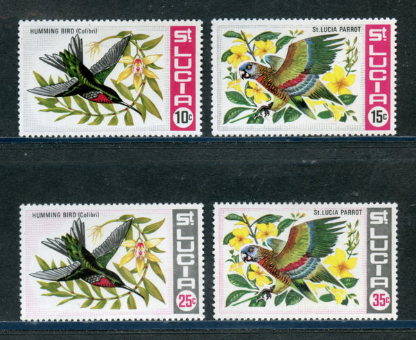 St. Lucia Scott 241-44 Birds and flowers Mint N