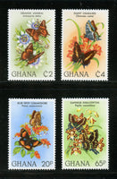 Ghana Scott 789-92 Btterflies Orchids mint NH Set