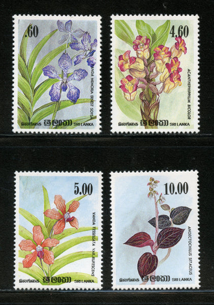 Sri Lanka Ceylon Scott 722-25 Orchids Mint NH Set