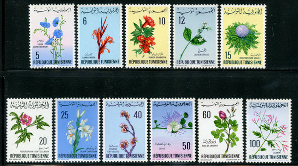 Tunisia Scott 499-509 Orchids Mint NH Set
