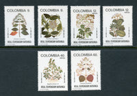 Colombia Scott 923-25, C738-40 Orchids Mint NH Set