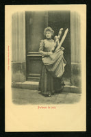 France "Porteuse de pain" Lady Bread Seller Postcard PC