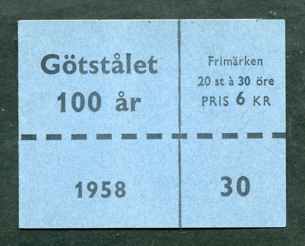 Sweden Scott 531a, Facit H123 Unexploded Booklet