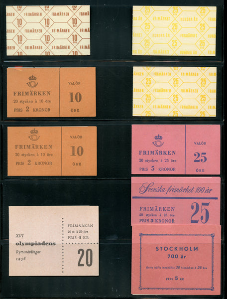 Sweden 8 Booklets Between 1952-55