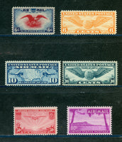 US 6 Early Airmails Mint NH