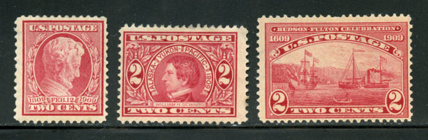 US Scott 367, 370, 371 Perf. Mint Lightly Hinged