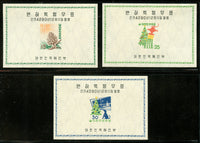 Korea Scott 265a,266a,267a Mint NH Souvenir Sheets